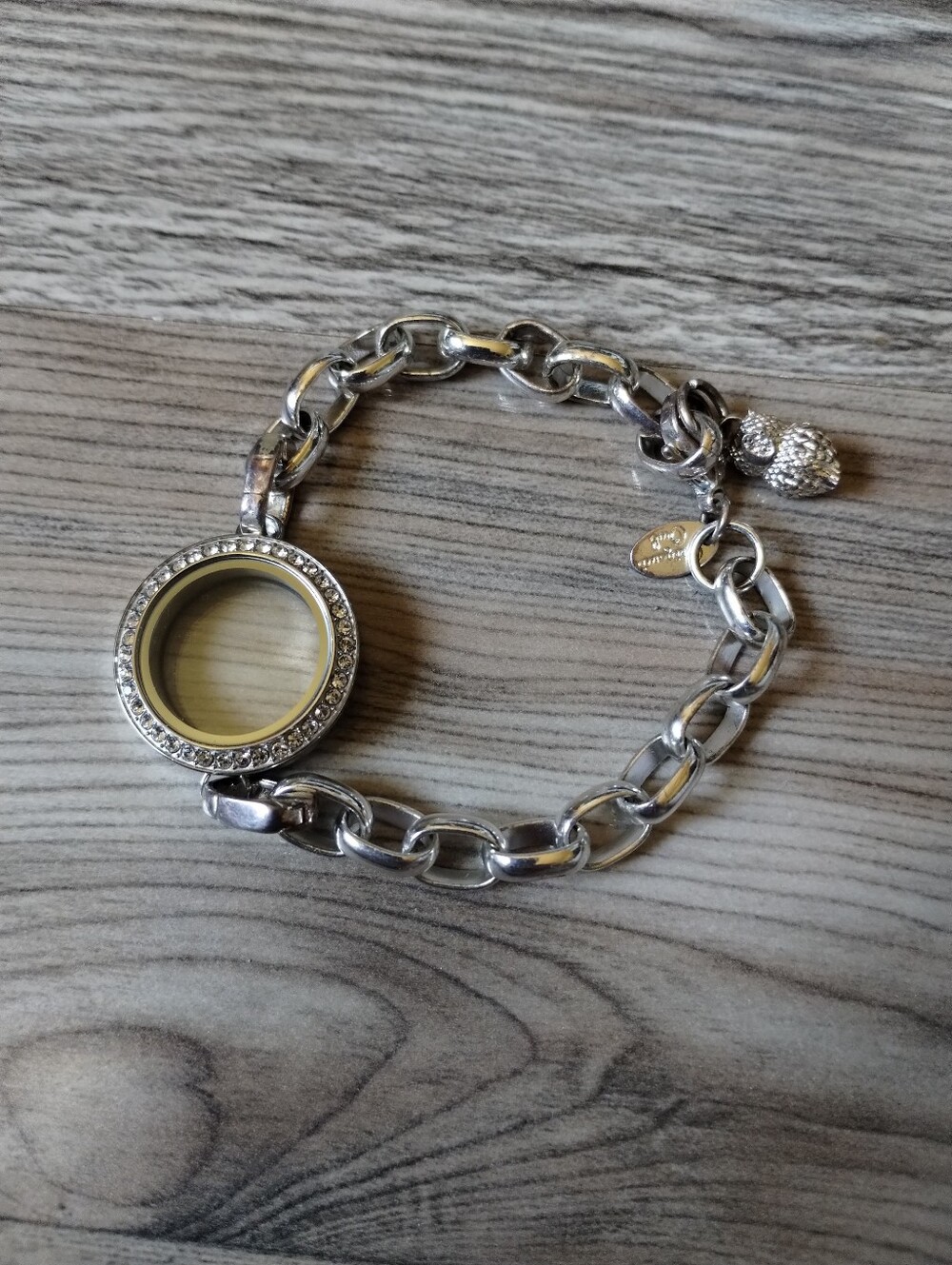 Origami Owl Silver Charm Locket Bracelet